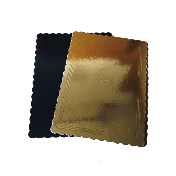 Podnos tortový 30x40 cm Obojstranný Zlato-čierny