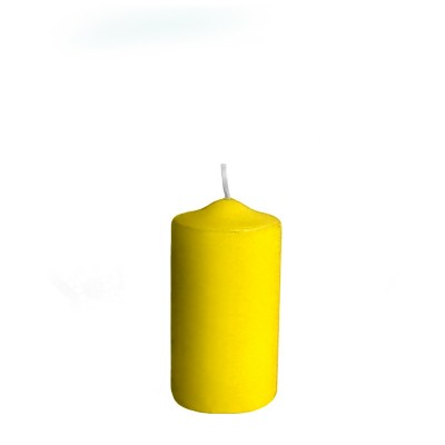 Sviečka valcová pr. 40 mm x 80 mm Žltá / bal. 4  ks