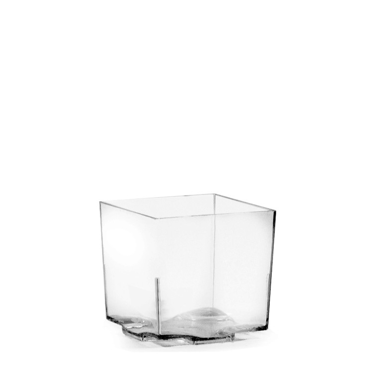 FINGERFOOD Miska hranatá 65 ml, 4,4x4,4x4,3 cm Priehľadná / bal. 20 ks