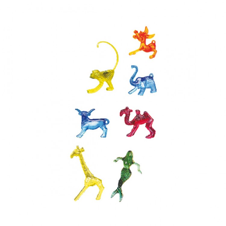 Dekoračné figúrky plastové Mix 7 druhov / bal. 100 ks