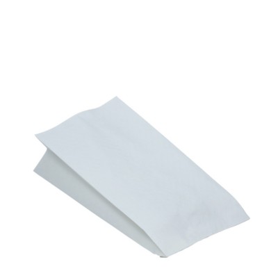 Vrecko papierové 2-vrstvové nepremastiteľné 13+8x28 cm Biele / bal. 100 ks