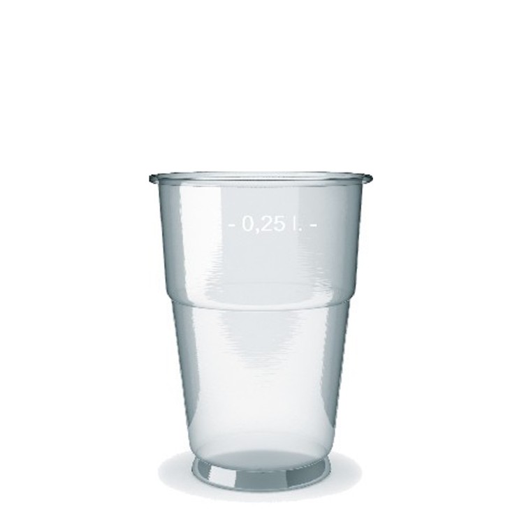 Pohár PET 250 ml, pr. 78 mm Priehľadný / bal. 50 ks