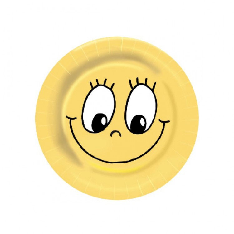 Tanier papierový pr. 23 cm Smajlík / bal. 10 ks