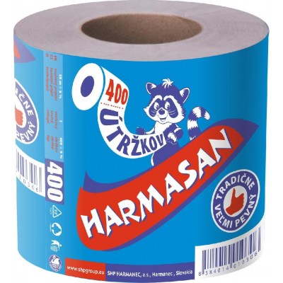 Toaletný papier Harmasan 400 útržkov, 50 m Recyklovaný