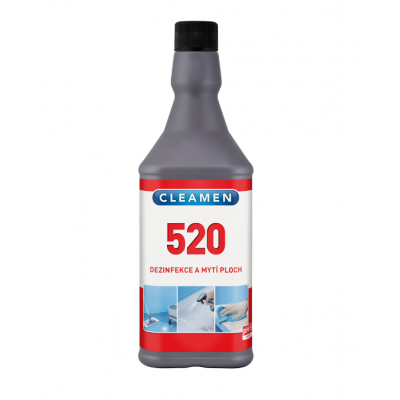 CLEAMEN 520 dezi PPM Vysokoúčinný dezinfekčný a čistiaci prostriedok 1 l